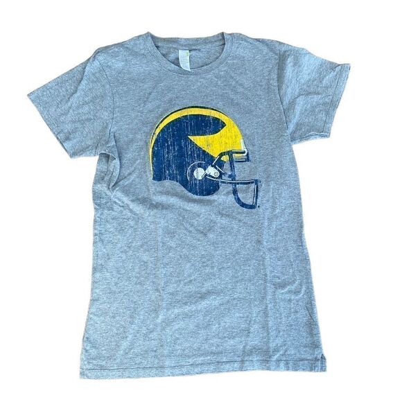 Michigan Wolverines Football Tee Shirt Large Fitted Baby Tee - Picture 1 of 4
